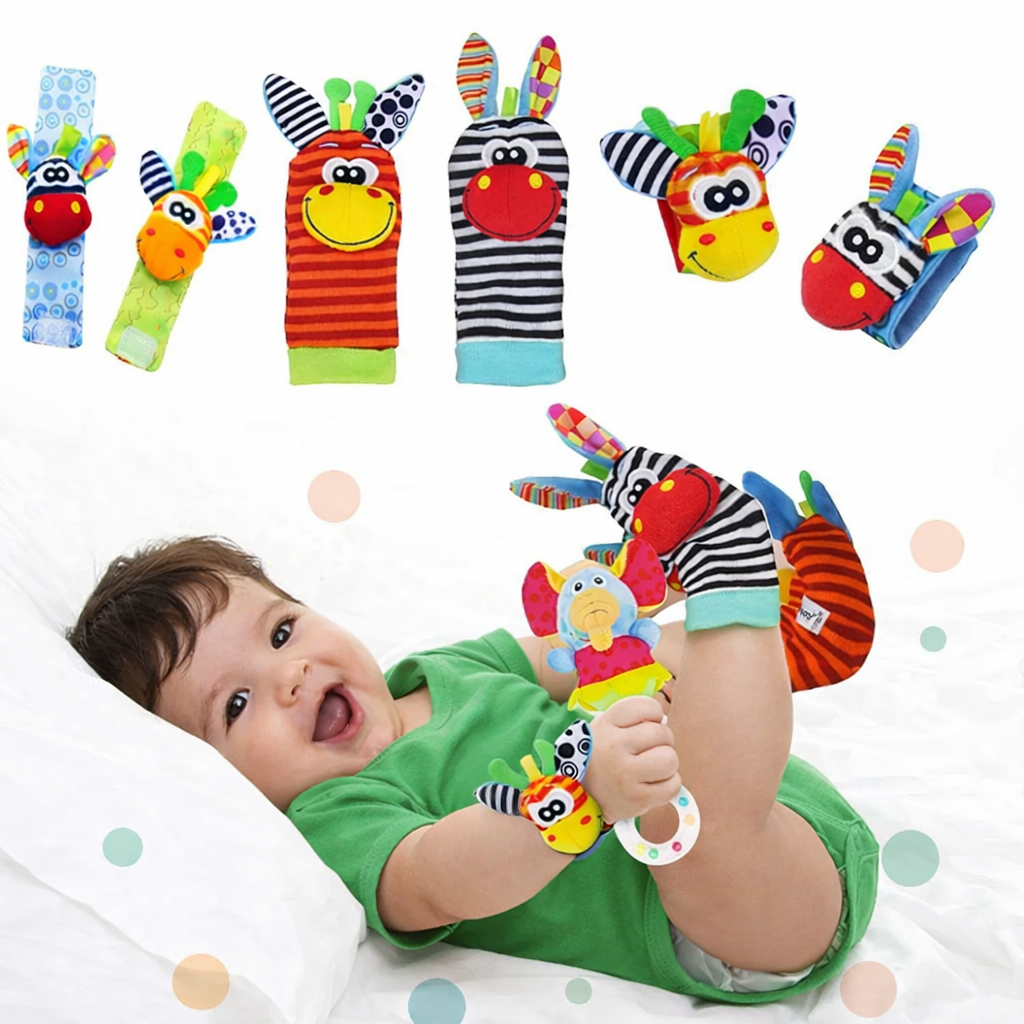 Baby-Rasselsocken und Handgelenkrasseln – Ansicht 1