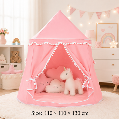 Bubelles Canvas-Spielzelt mit Fenster – Rosa