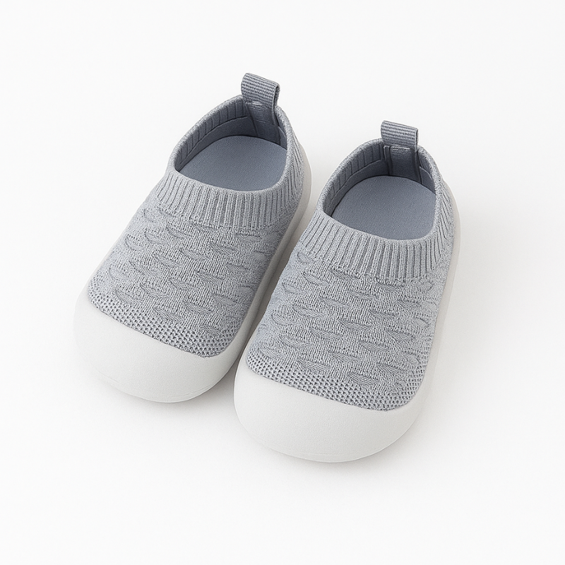 Bubelles Flexible Strickschuhe für Kinder – Grau